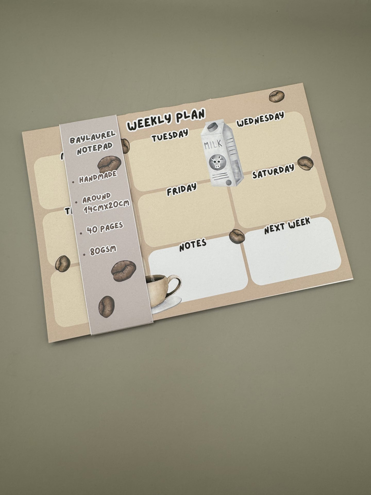 Coffee and Milk Weekly Planner